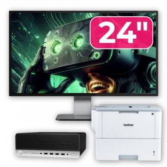 Pachet Calculator Second Hand HP ProDesk 600 G3 SFF, Intel Core i5-6500 3.20GHz, 8GB DDR4, 256GB SSD + Monitor 24" & Imprimanta Brother HL-L6300DW Pachet Calculator Second Hand HP ProDesk 600 G3 SFF, Intel Core i5-6500 3.20GHz, 8GB DDR4, 256GB SSD + Monitor 24" & Imprimanta Brother HL-L6300DW