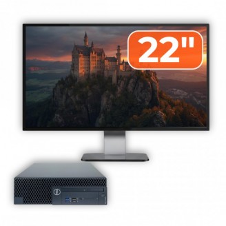 Pachet Calculator Second Hand DELL OptiPlex 3070 SFF, Intel Core i3-9100 3.60 - 4.20GHz, 8GB DDR4, 256GB SSD + Monitor 22"
