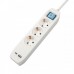 Prelungitor cu USB Spacer PP-3-18-TC-USB, Schuko x 3, Type-C x1, USB 3.1A x 1,  cablu 1.8m, 16A, max. 3500W, protectie copii, intrerupator, Gri
