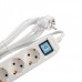Prelungitor cu USB Spacer PP-3-45-TC-USB, Schuko x 3, Type-C x1, USB 3.1A x 1,  cablu 4.5m, 16A, max. 3500W, protectie copii, intrerupator, gri