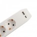 Prelungitor cu USB Spacer PP-3-45-TC-USB, Schuko x 3, Type-C x1, USB 3.1A x 1,  cablu 4.5m, 16A, max. 3500W, protectie copii, intrerupator, gri