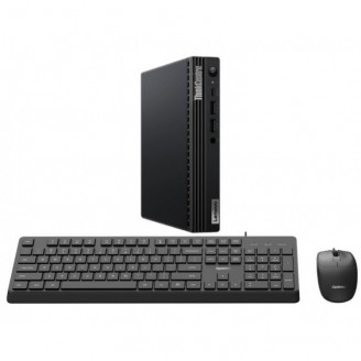 Mini PC Second Hand Lenovo ThinkCentre M70q, Intel Core i5-10400T 2.00 - 3.60GHz, 8GB DDR4, 256GB SSD NVMe + cadou tastatura si mouse OptimX Pro KM500