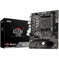 Placa de baza MSI A520M-A PRO, Socket AM4, m-ATX 23.6 x 20cm, pentru procesoare AMD gen 3, 4, si 5 Placa de baza MSI A520M-A PRO, Socket AM4, m-ATX 23.6 x 20cm, pentru procesoare AMD gen 3, 4, si 5