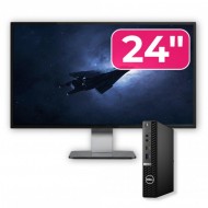 Pachet Calculator Second Hand DELL OptiPlex 7080 Mini PC, Intel Core i5-10500T 2.30 - 3.80GHz, 8GB DDR4, 256GB SSD + Monitor 24"