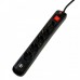 Prelungitor Spacer PP-5-18B-USB, USB 2.1 Quick Charge x 2, Schuko x 5, cablu 1.8m, 16A, protectie copii, protectie supratensiune, negru
