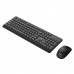Kit Tastatura + Mouse OptimX Pro KM501W , High Quality, Slim, Silent click, Graphite black,  US Layout, Wireless 2.4GHz